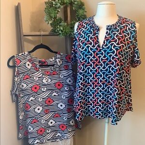 Kaari Blue cold shoulder blouses